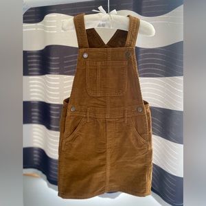Camel corduroy jumper dress